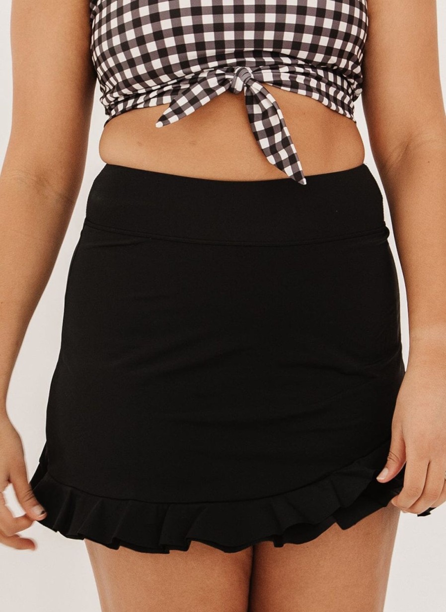 Bottoms Lime Ricki | Black Ultra High-Waist Skirt W/ Bottoms