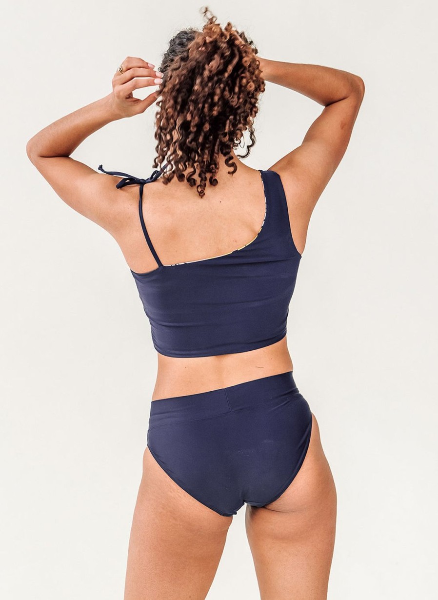 Tankinis + Tops Lime Ricki | Wildflower / Midnight Reversible Swim Top | Lime Ricki