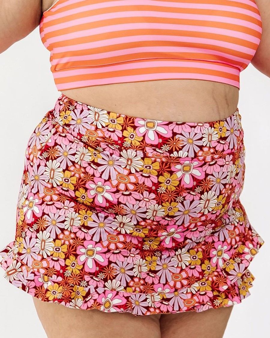 Bottoms Lime Ricki | Groovy Blooms Ultra High-Waist Skirt W/ Bottoms