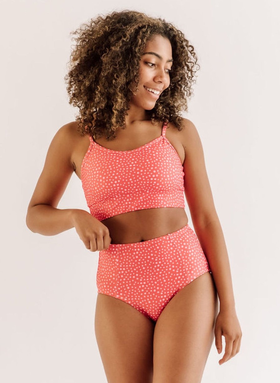 Tankinis + Tops Lime Ricki | Poppy Dots Bralette Swim Top | Lime Ricki Swimwear