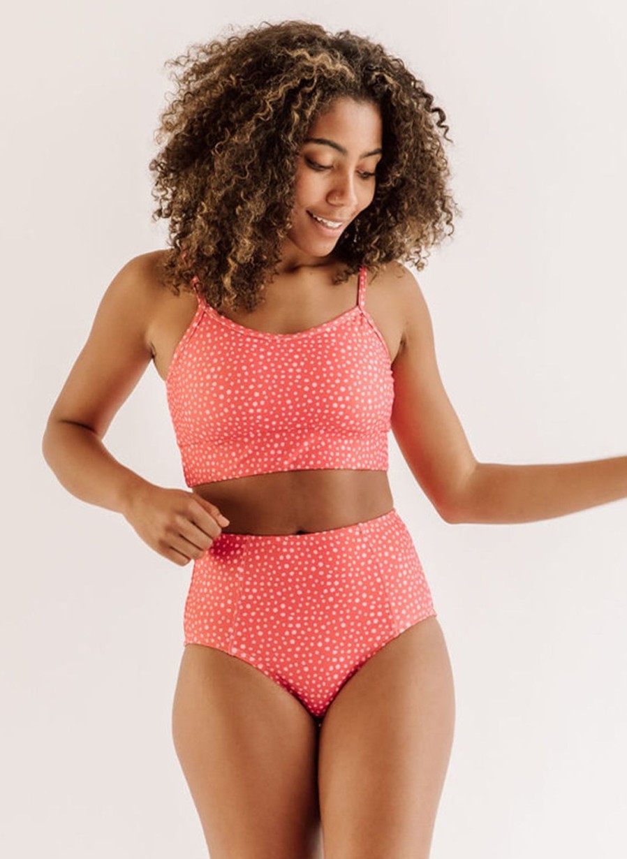 Tankinis + Tops Lime Ricki | Poppy Dots Bralette Swim Top | Lime Ricki Swimwear