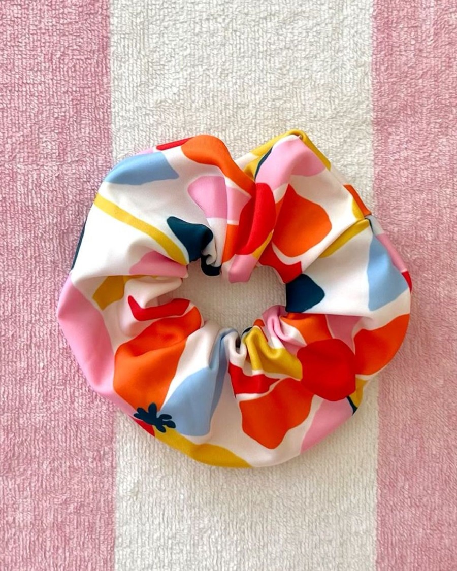 Beachwear Lime Ricki | June Floral Hair Scrunchie