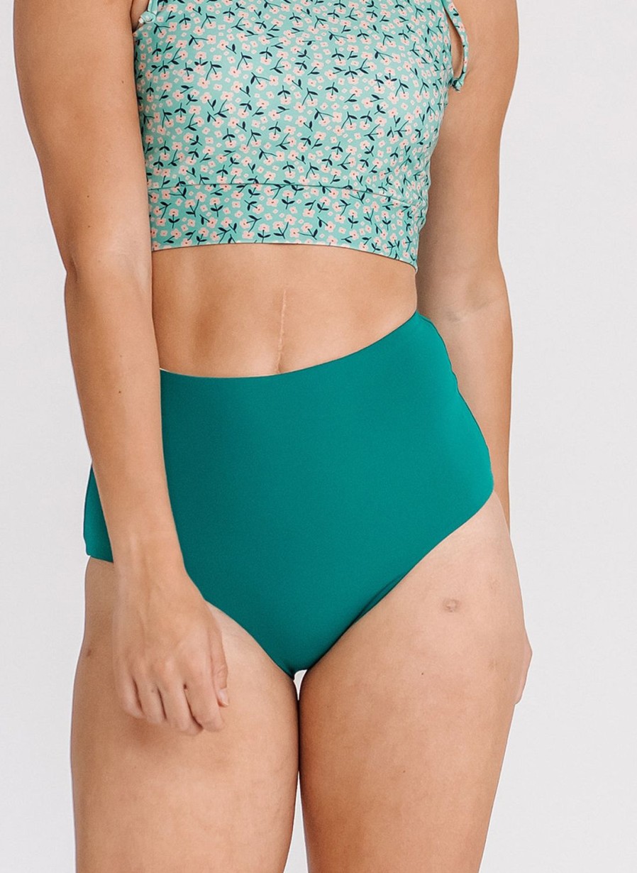 Bottoms Lime Ricki | Tiny Floral / Jade Reversible Ultra High-Waist Bottoms