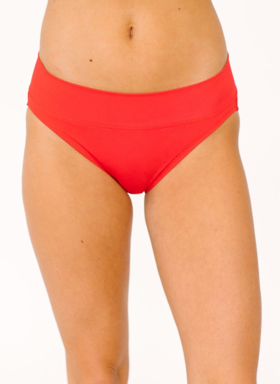 Bottoms Lime Ricki | Red Classic Swim Bottoms | Lime Ricki