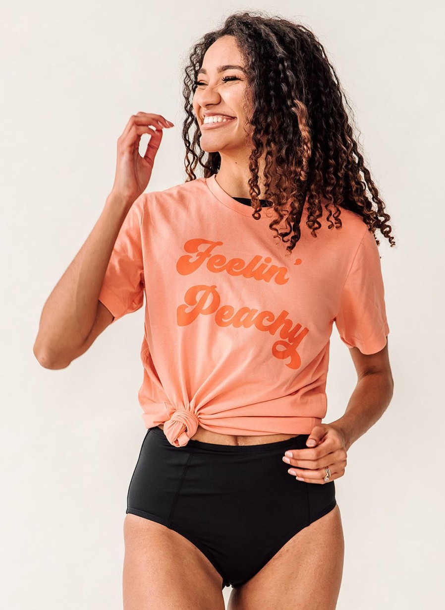 Beachwear Lime Ricki | Feelin' Peachy Graphic Tee From The Funnel Cake Tree | Lime Ricki