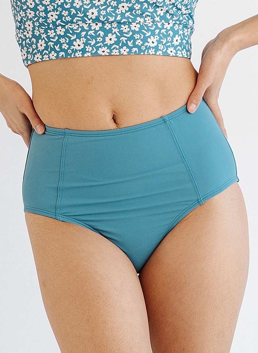 Bottoms Lime Ricki | Ocean High-Waist Swim Bottoms | Lime Ricki Swimwear