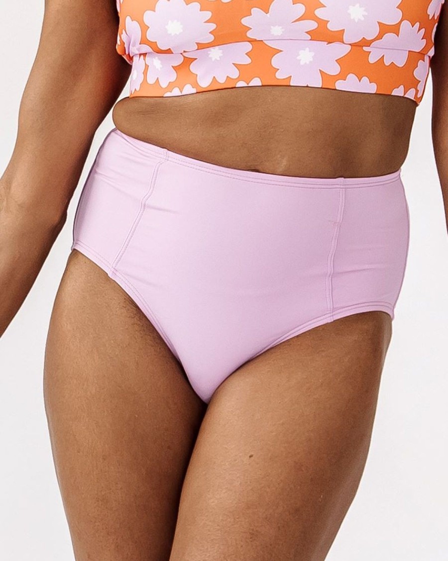 Bottoms Lime Ricki | High-Waist Lilac Swim Bottoms | Lime Ricki Swimwear