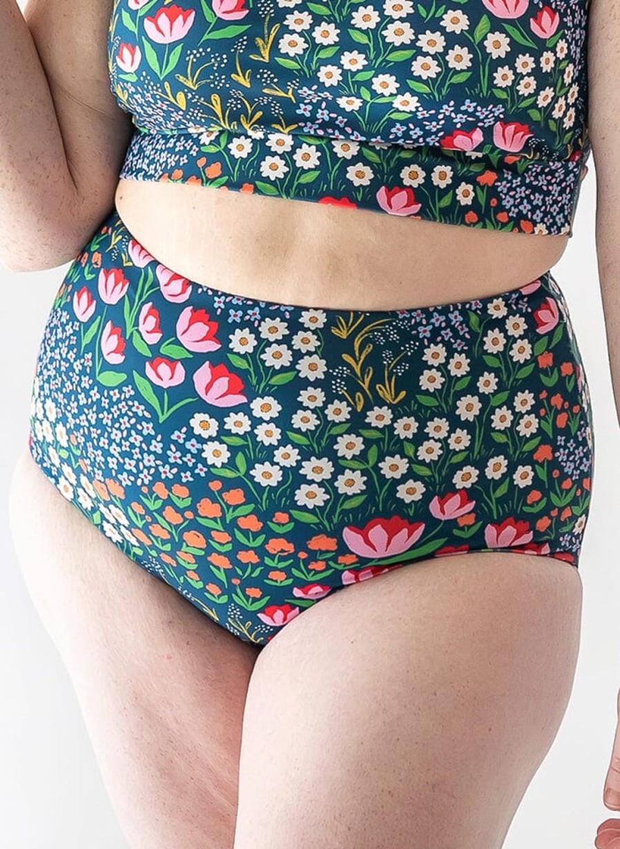 Bottoms Lime Ricki | Blixen/Indigo Reversible Ultra High-Waist Bottom