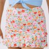 Bottoms Lime Ricki | Painted Floral Ultra High-Waist Skirt W/ Bottoms